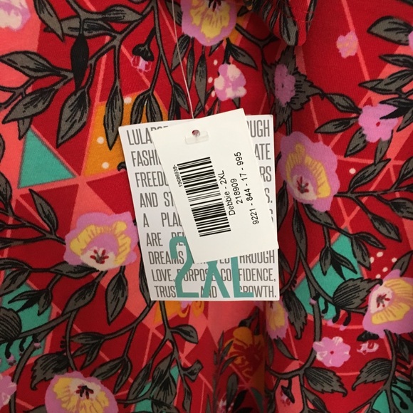 NWT LuLaRoe Debbie Dress - 2XL - Picture 3 of 4